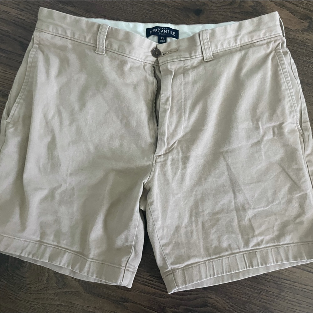 J.crew mercantile khaki flex shorts 32